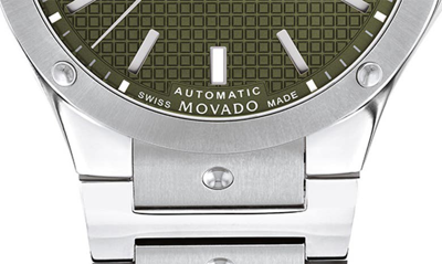 Movado Men's Swiss Automatic S.e. Stainless Steel Bracelet Watch 41mm In Silver