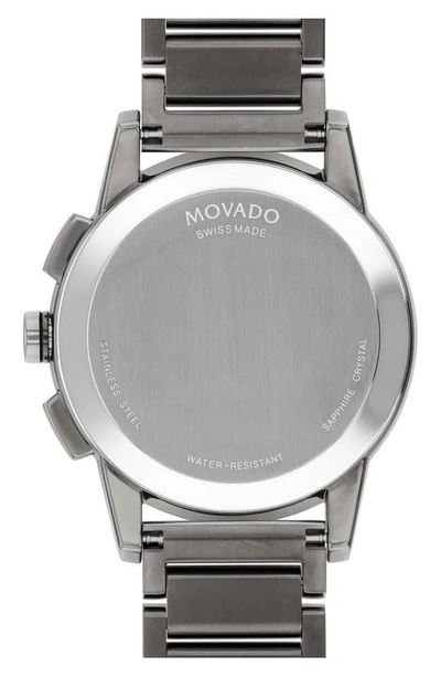 Shop Movado Museum Sport Chronograph Bracelet Watch, 43mm In Gunmetal