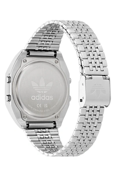 leyendo Dependiente Tentación Adidas Originals Digital 2 Collection Stainless Steel Bracelet Watch In  Silver | ModeSens