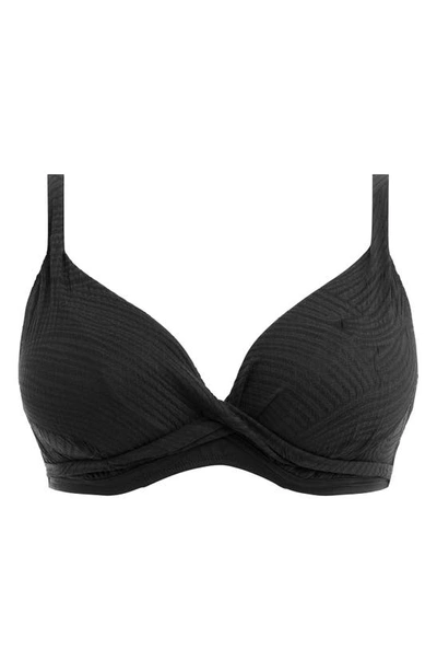 Shop Fantasie Ottawa Underwire Plunge Bikini Top In Black