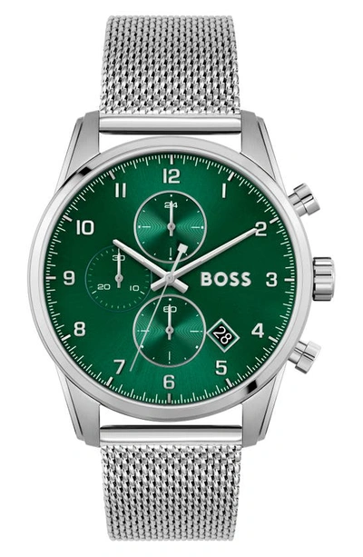Hugo Boss Silver Stainless Steel Watch In Silver