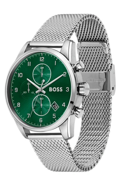 Hugo Boss Silver Stainless Steel Watch In Silver