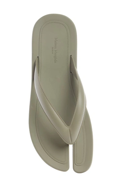 Shop Maison Margiela Tabi Flip Flop In Vetiver