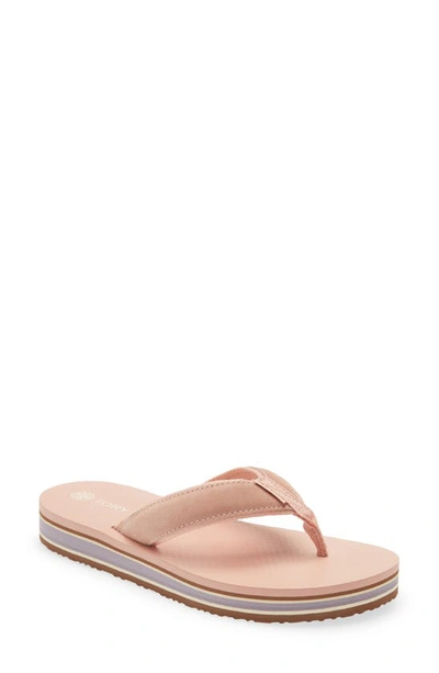 Tory Burch 70s Suede Flatform Thong Sandals In Mallow Blanc Mange Dusty  Lavender | ModeSens