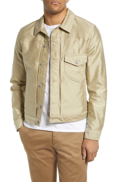 Shop Kato Hiroshi  The Blade Moleskin Jacket In Beige