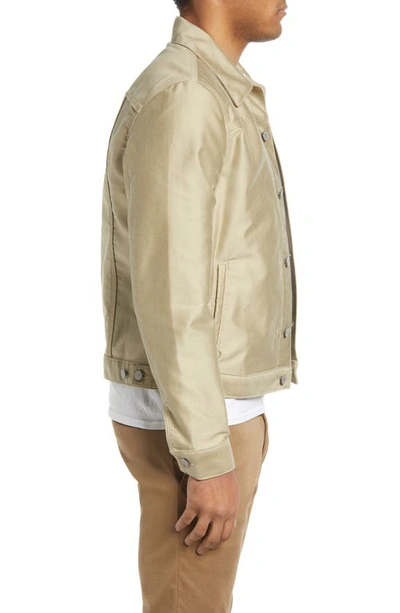 Shop Kato Hiroshi  The Blade Moleskin Jacket In Beige