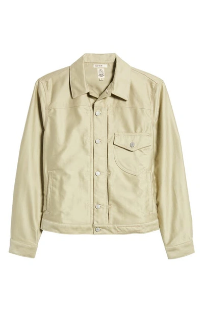 Shop Kato Hiroshi  The Blade Moleskin Jacket In Beige