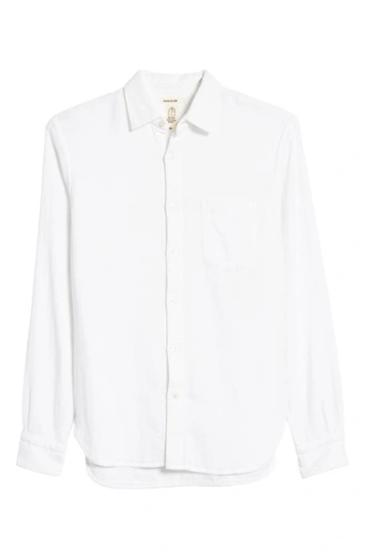 Shop Kato The Ripper White Waffle Double Gauze Cotton Button-up Shirt