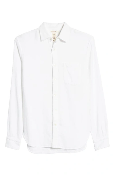 Kato The Ripper White Waffle Double Gauze Cotton Button-up Shirt In White