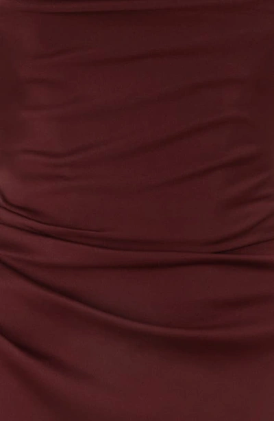 House Of Cb Anja Satin Corset Midi Dress In Raisin