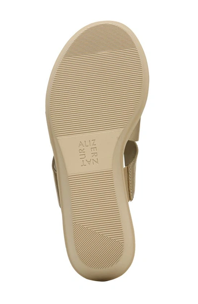 Shop Naturalizer Rowena Platform Slide Sandal In Warm Silver
