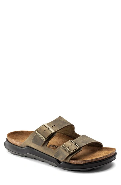 Shop Birkenstock Arizona Slide Sandal In Faded Khaki