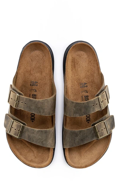 Shop Birkenstock Arizona Slide Sandal In Faded Khaki