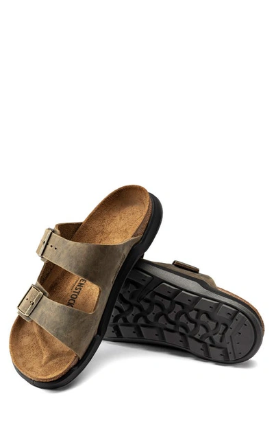 Shop Birkenstock Arizona Slide Sandal In Faded Khaki