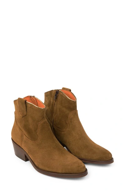 Shop Penelope Chilvers Cassidy Suede Cowboy Boot In Tan