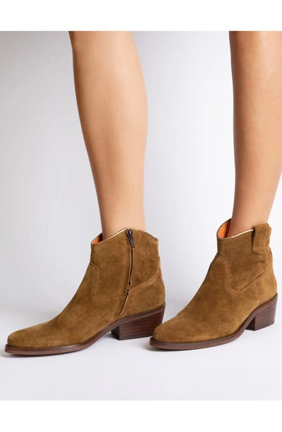 Shop Penelope Chilvers Cassidy Suede Cowboy Boot In Tan