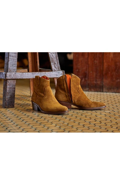 Shop Penelope Chilvers Cassidy Suede Cowboy Boot In Tan