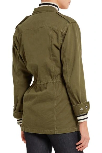 Shop Saint Laurent Cotton And Linen-blend Gabardine Jacket