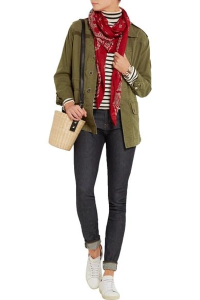 Shop Saint Laurent Cotton And Linen-blend Gabardine Jacket