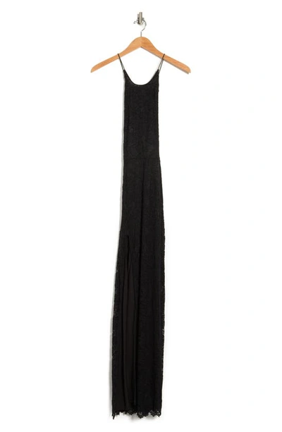 Shop Love By Design Vesta Stretch Lace Maxi Dress In Black