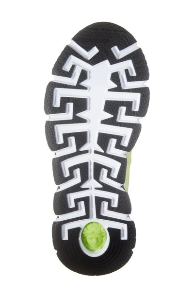 Versace First Line Trigreca Sneaker In White Mauvelous Citron