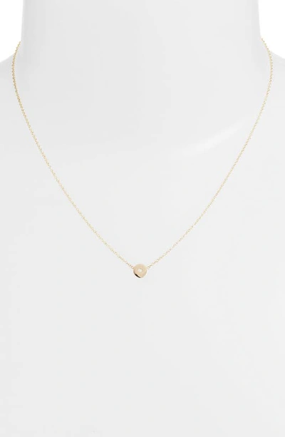 Zoë Chicco Medium Diamond Disc Pendant In Yellow Gold