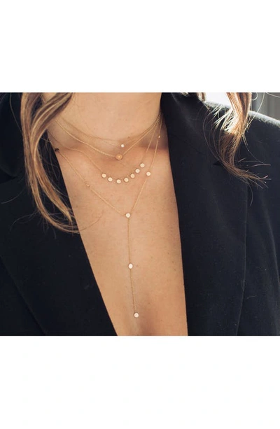 Zoë Chicco Medium Diamond Disc Pendant In Yellow Gold