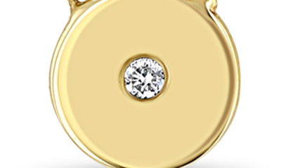 Zoë Chicco Medium Diamond Disc Pendant In Yellow Gold