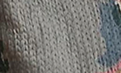 Shop Saachi Floral Print Knit Cardigan In Grey