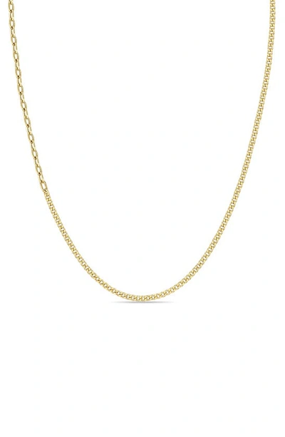 Shop Zoë Chicco Mixed Chain Necklace In 14k Yellow Gold