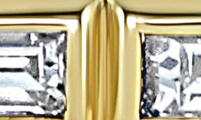 Zoë Chicco Single Baguette Diamond Bar Stud Earring In 14k Gold