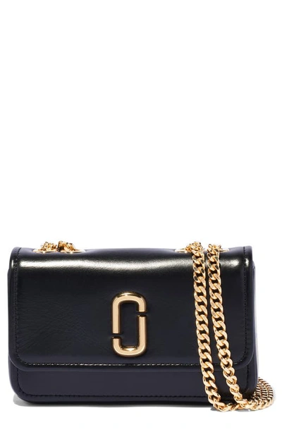 Shop Marc Jacobs The Glam Shot Mini Convertible Leather Crossbody Bag In Black