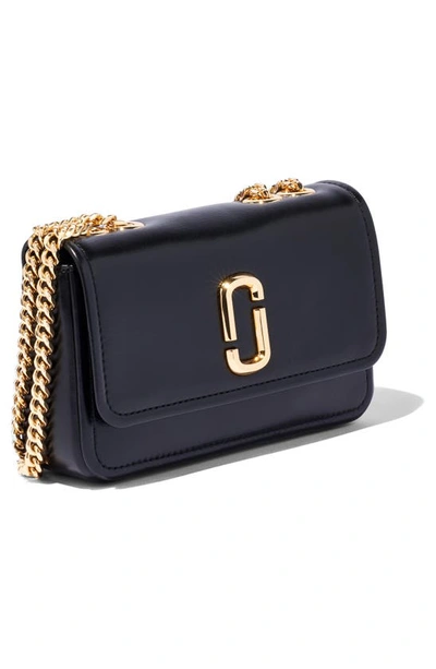 Shop Marc Jacobs The Glam Shot Mini Convertible Leather Crossbody Bag In Black