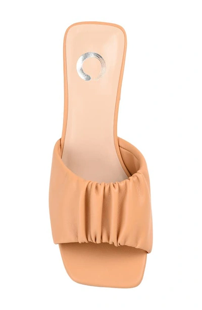 Journee Collection Women's Briarr Ruched Sandals In Tan