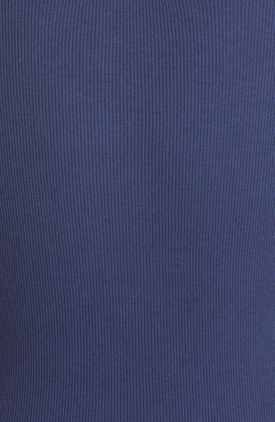 Shop Nili Lotan Jordan Rib Cotton Henley T-shirt In Marine Blue
