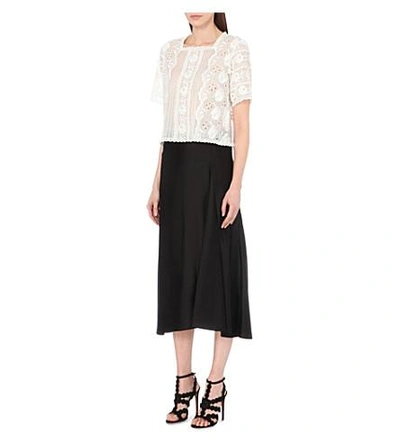 Shop Marc Jacobs Broderie Anglaise Cotton Top In Ivory