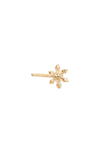 Shop Dana Rebecca Designs Mini Snowflake Diamond Stud Earrings In Yellow Gold