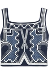 PETER PILOTTO Cropped Jacquard-Knit Top