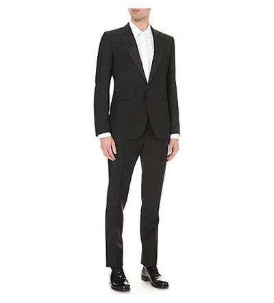Shop Alexander Mcqueen Mohair-blend Tuxedo Jacket In Black