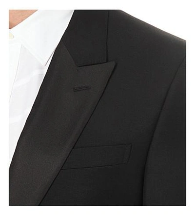 Shop Alexander Mcqueen Mohair-blend Tuxedo Jacket In Black