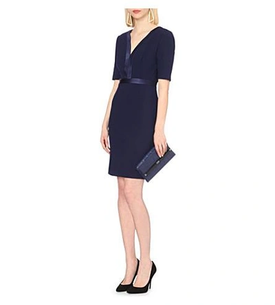 Shop Diane Von Furstenberg Maisie Crepe Dress In Midnight