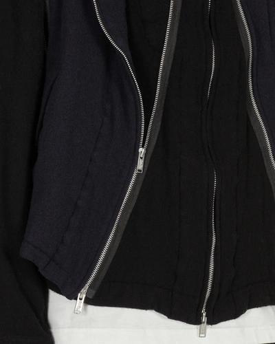Shop Undercover Modular Wool Jacket In Black