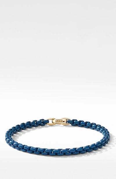 Shop David Yurman Bel Aire Chain Bracelet In Gold/ Navy