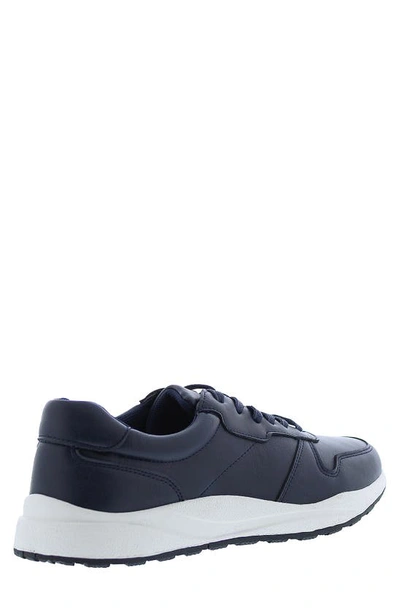 Shop English Laundry Asher Leather Low Top Sneaker In Navy