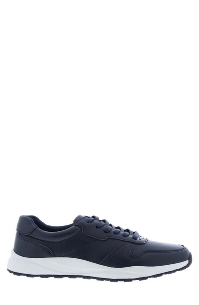 English Laundry Asher Leather Low Top Sneaker In Navy