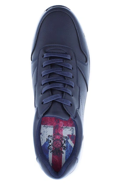 English Laundry Asher Leather Low Top Sneaker In Navy