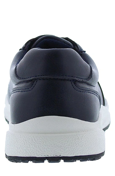 Shop English Laundry Asher Leather Low Top Sneaker In Navy