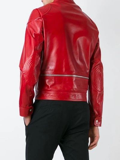 Shop Maison Margiela Classic Biker Jacket - Red