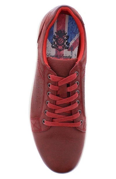 Shop English Laundry David Low Top Suede Trim Sneaker In Red