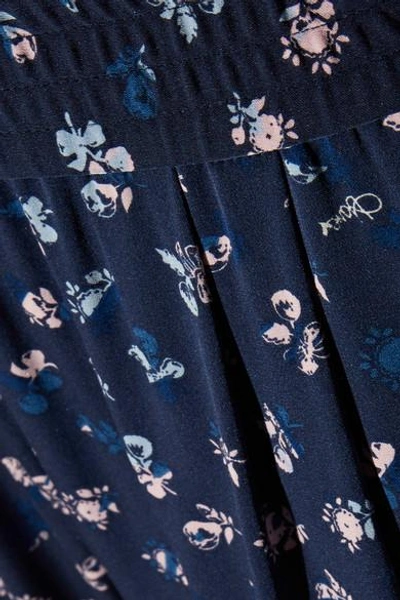 Shop Diane Von Furstenberg Janeta Printed Stretch-silk Tapered Pants
